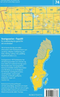 Norstedts Zweden Topografische wandelkaart 74 Vansbro