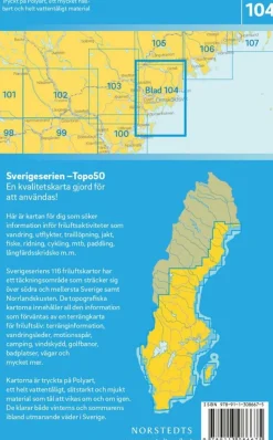 Norstedts Zweden Topografische wandelkaart 104 Örnsköldsvik