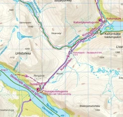 Norstedts Zweden Wandelkaart Kungsleden 3 - Saltoluokta - Kvikkjokk