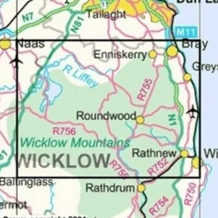 Ordnance Survey Ierland Topografische kaart D56 Wicklow Dublin Kildare