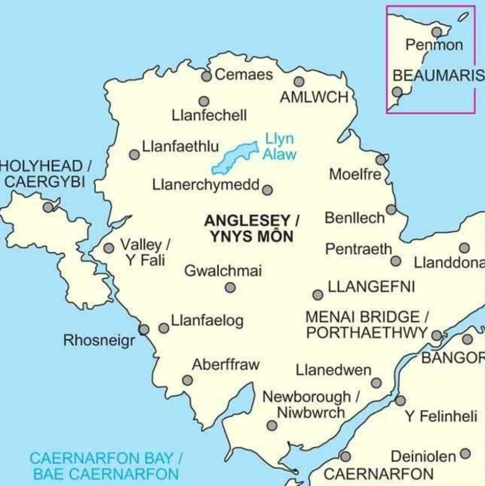 Ordnance Survey Wandelkaart 114 Anglesey