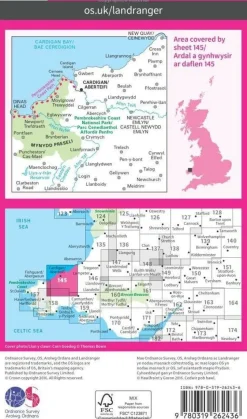 Ordnance Survey Wandelkaart 145 Cardigan & Mynydd Preseli