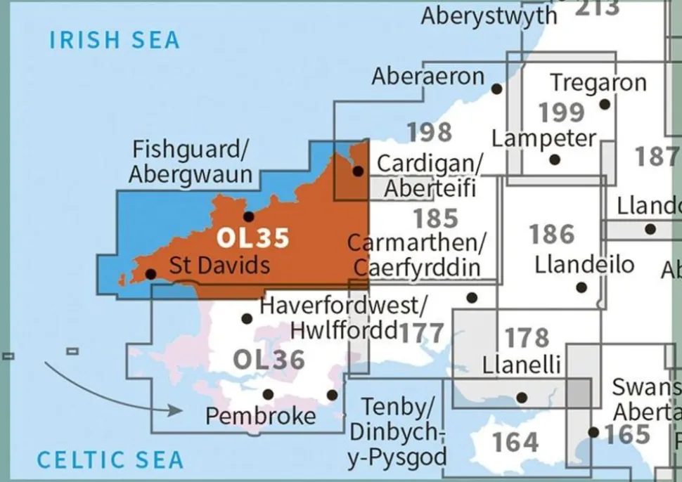 Ordnance Survey Wandelkaart North Pembrokeshire Gogledd