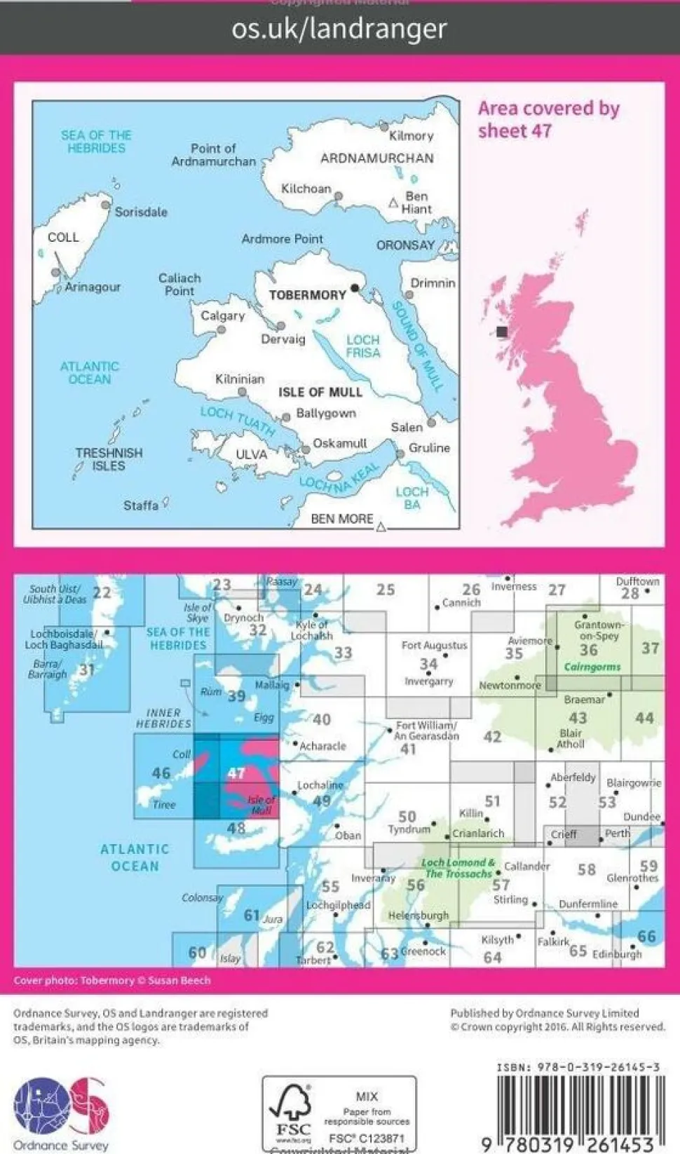 Ordnance Survey Wandelkaart 047 Tobermory & North Mull