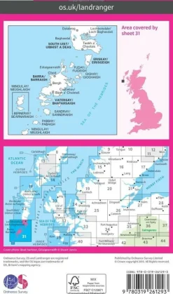 Ordnance Survey Wandelkaart 031 Barra & South Uist