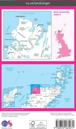 Ordnance Survey Wandelkaart 009 Cape Wrath