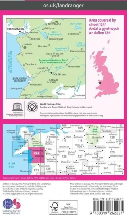 Ordnance Survey Wandelkaart 124 Porthmadog & Dolgellau