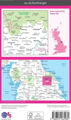 Ordnance Survey Wandelkaart 100 Malton & Pickering