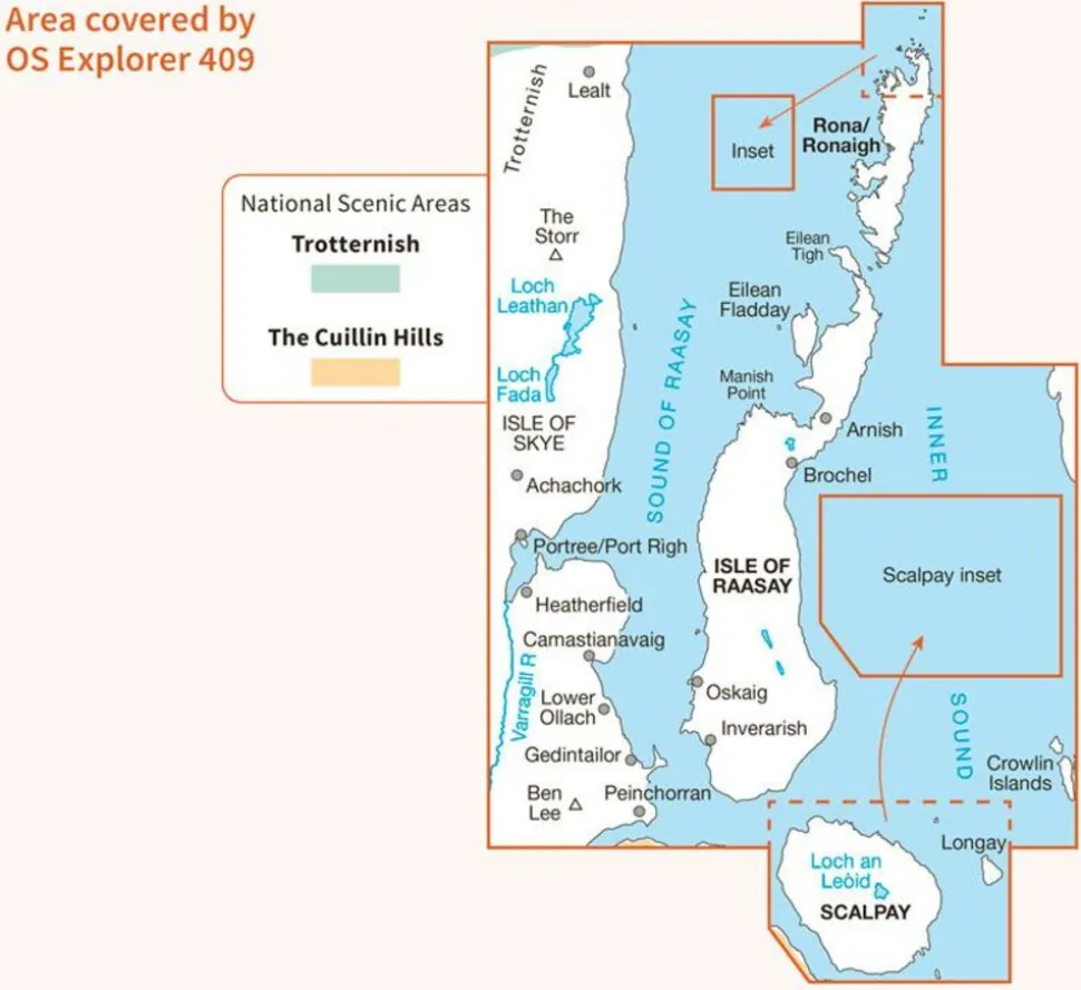 Ordnance Survey Wandelkaart OL409 Active Explorer Skye