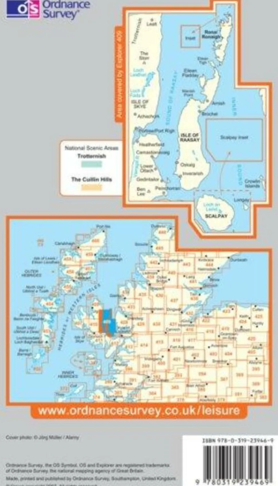 Ordnance Survey Wandelkaart OL409 Active Explorer Skye