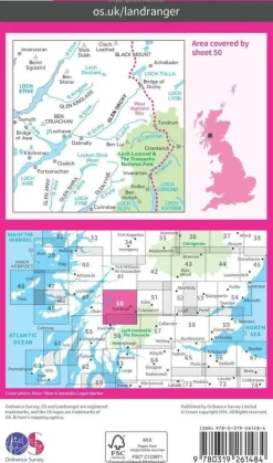 Ordnance Survey Wandelkaart 050 Glen Orchy & Loch Etive