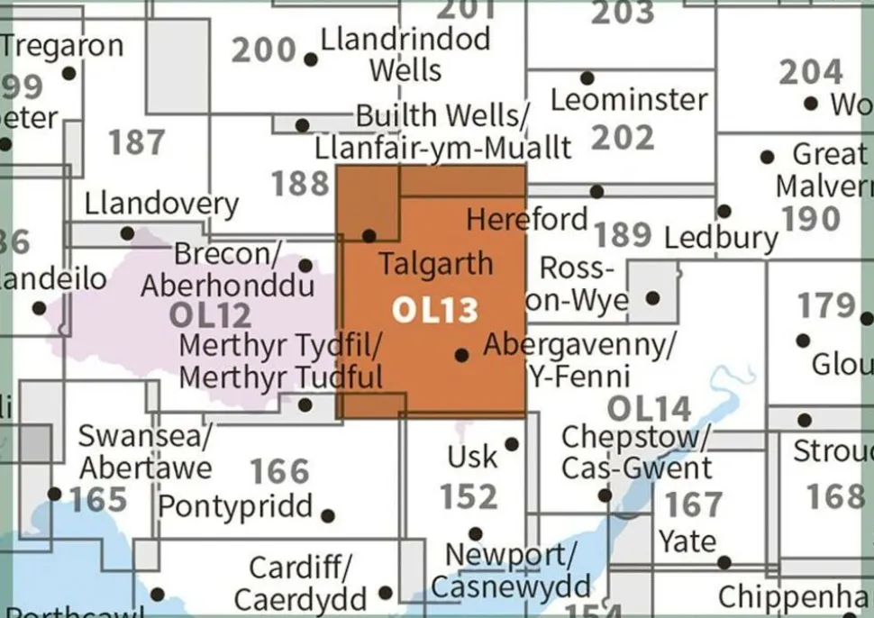 Ordnance Survey Wandelkaart OL13 Explorer Brecon Beacons