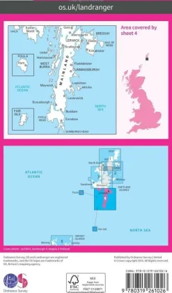 Ordnance Survey Wandelkaart 004 Shetland