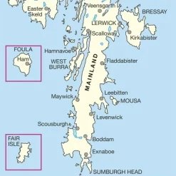 Ordnance Survey Wandelkaart 004 Shetland