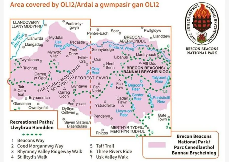 Ordnance Survey Wandelkaart OL12 Explorer Brecon Beacons