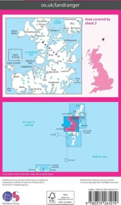 Ordnance Survey Wandelkaart 003 Shetland