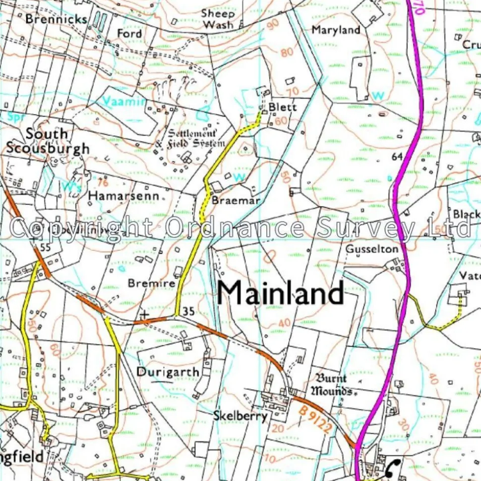 Ordnance Survey Wandelkaart Explorer OL467 Shetland Mainland Central