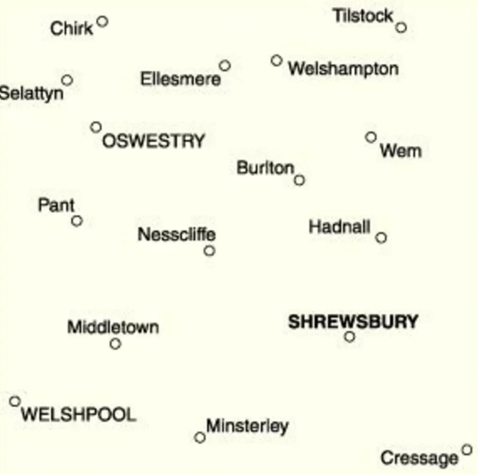 Ordnance Survey Wandelkaart 126 Shrewsbury - Oswestry