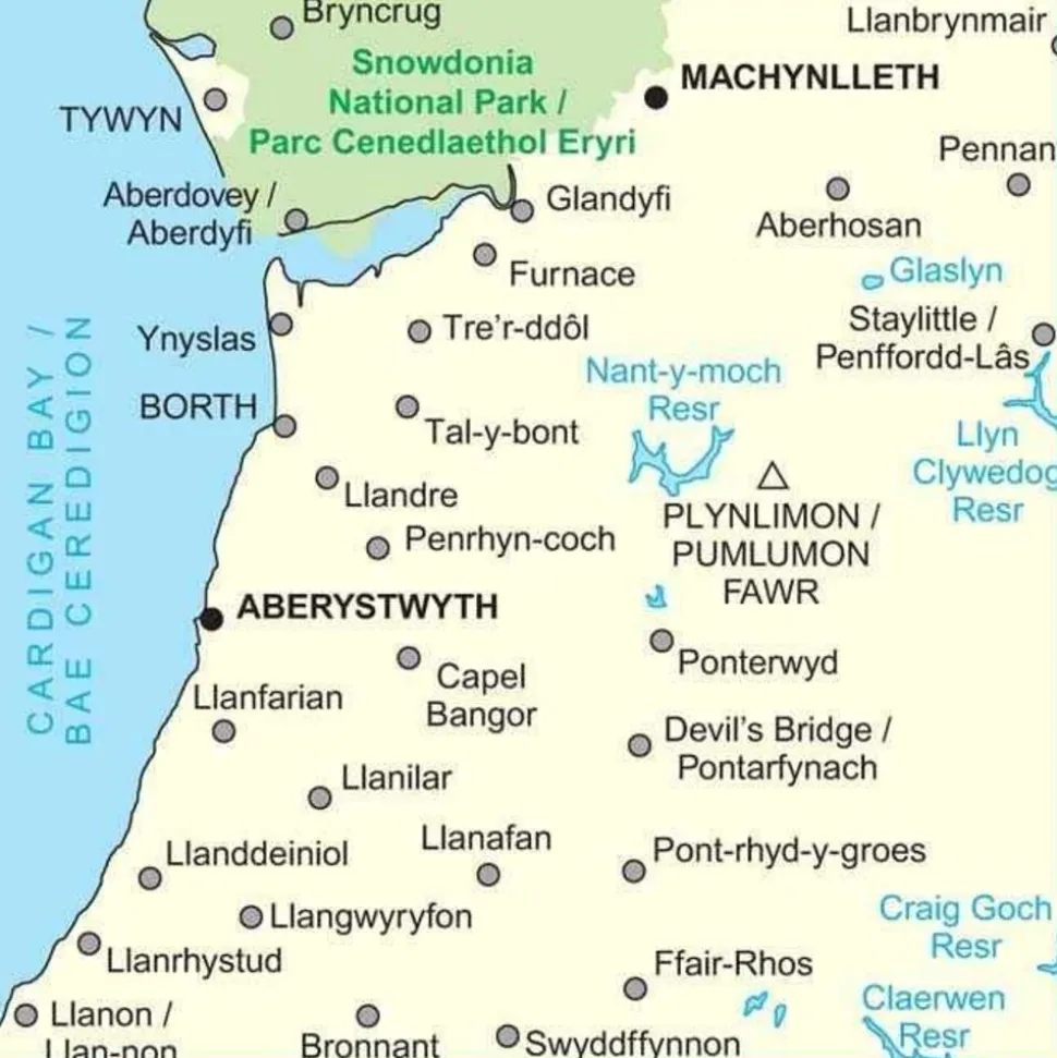 Ordnance Survey Wandelkaart 135 Aberystwyth - Machynlleth