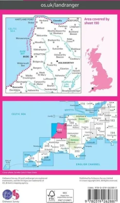 Ordnance Survey Wandelkaart 190 Bude - Clovelly