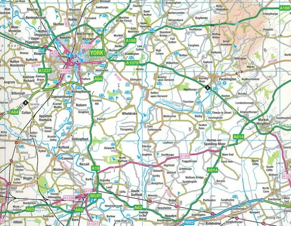 Ordnance Survey Wegenkaart 4 Engeland Noord