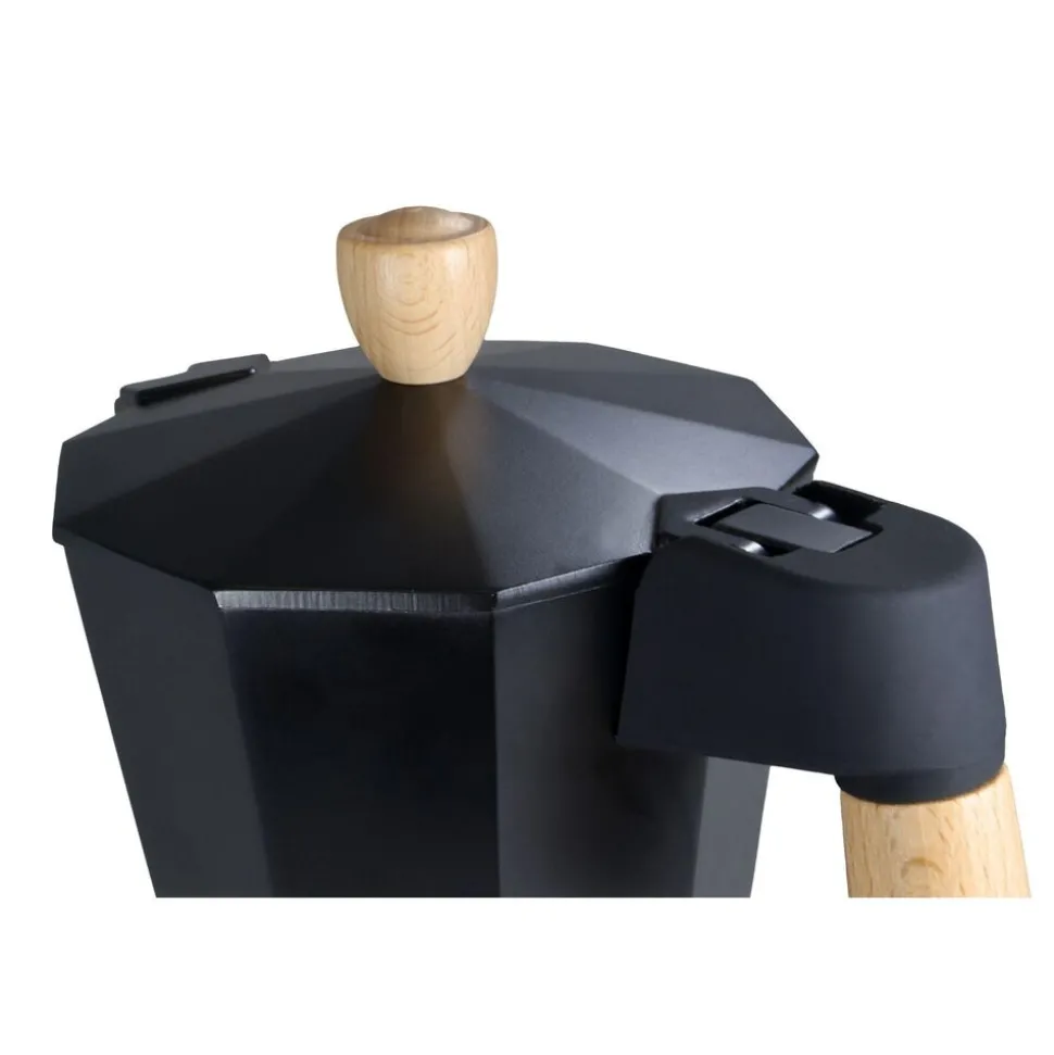 origin outdoors Espresso Maker Bellanapoli 6 Cup Real Wooden Handl