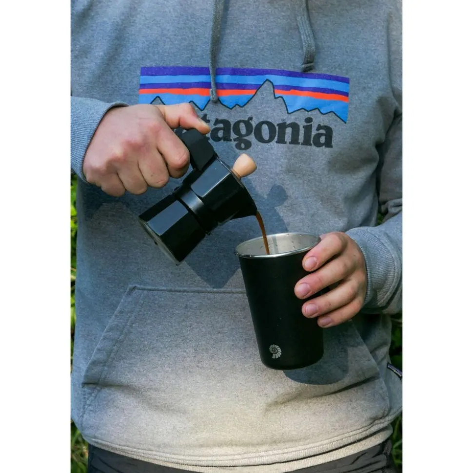 origin outdoors Espresso Maker Bellanapoli 1 Cup Real Wooden Handl