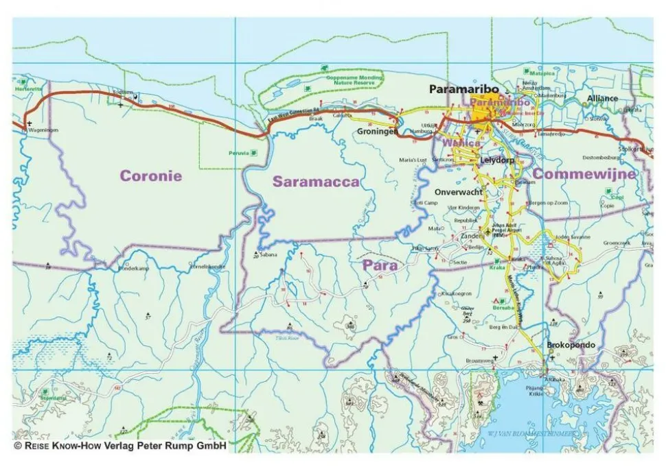 Reise know how Wegenkaart Suriname