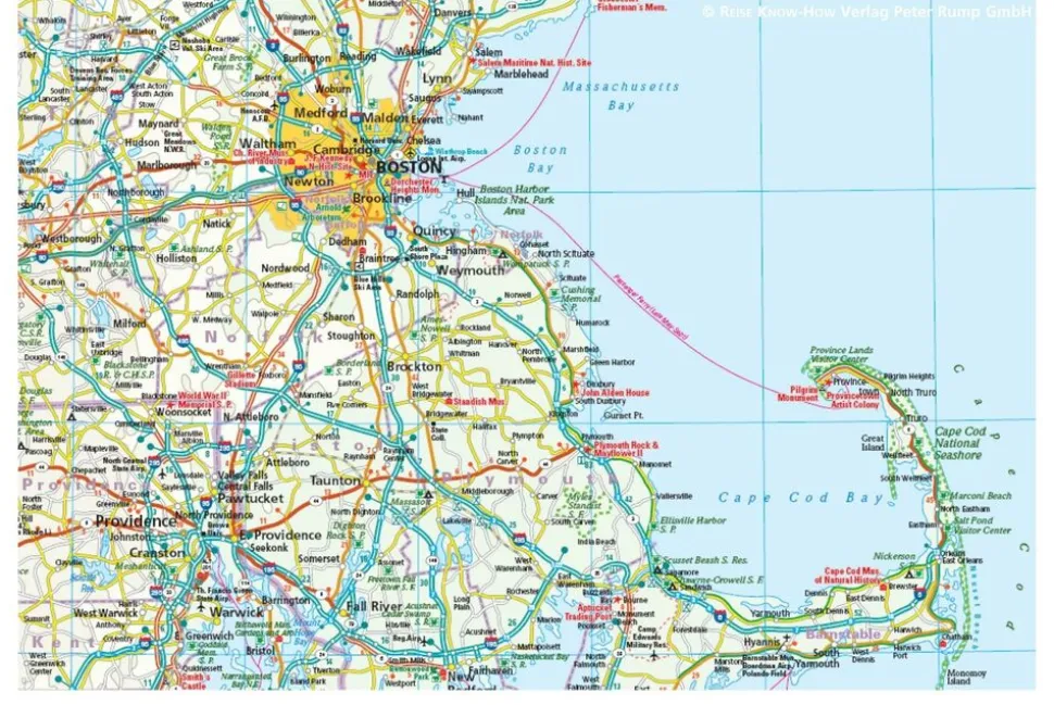 Reise know how Wegenkaart USA 5 New England