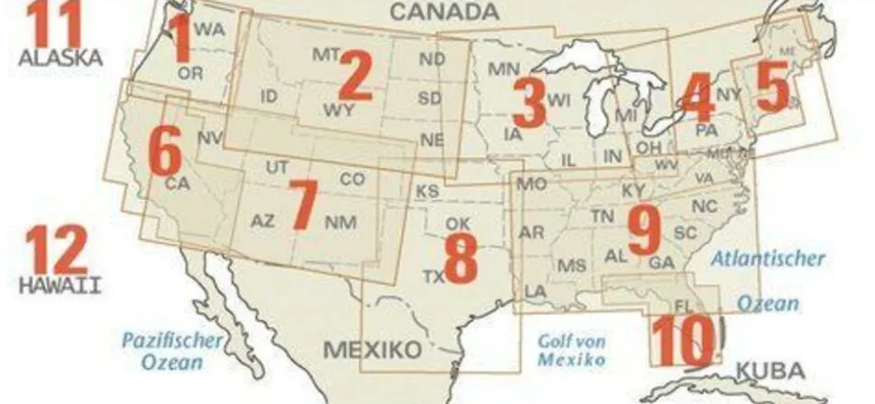 Reise know how Wegenkaart USA 4 Noord Oost