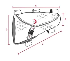 Revelate Designs Hopper Frame Bag Black 4 L