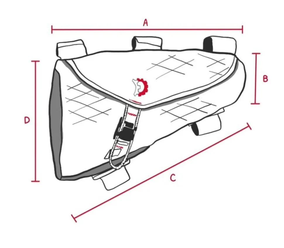 Revelate Designs Hopper Frame Bag Black 4 L