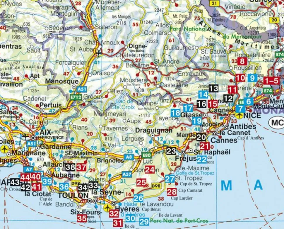 Rother Nederlandstalig Wandelgids Côte d'Azur