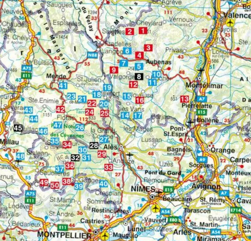Rother Nederlandstalig Wandelgids Cevennen-Ardechè