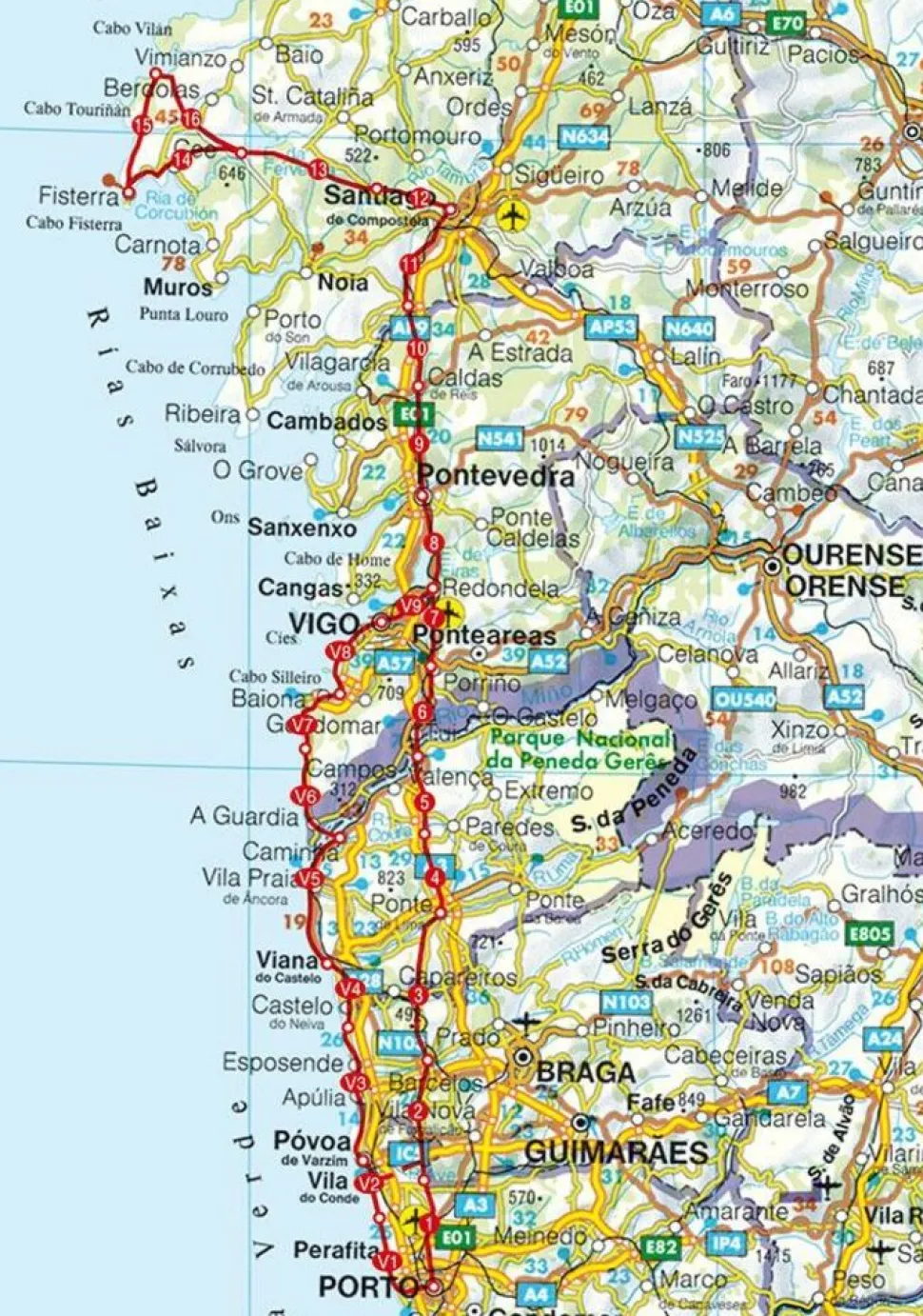 Rother Wandelgids Caminho Portugues Jakobsweg