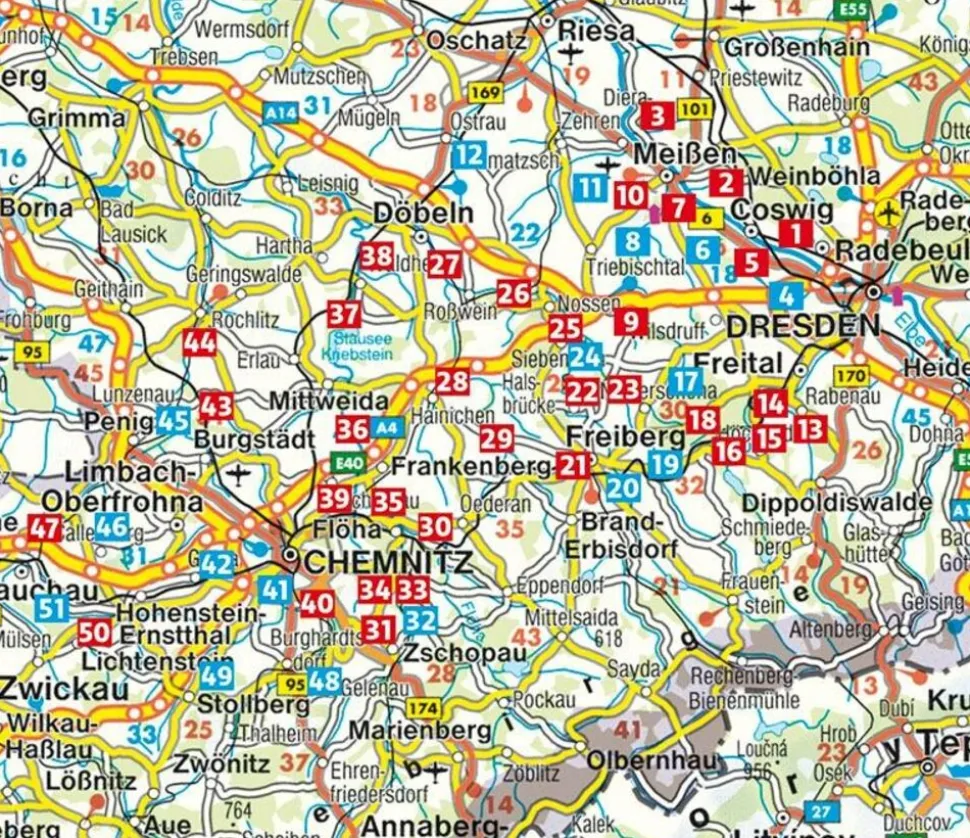 Rother Wandelgids Mittelsachsen