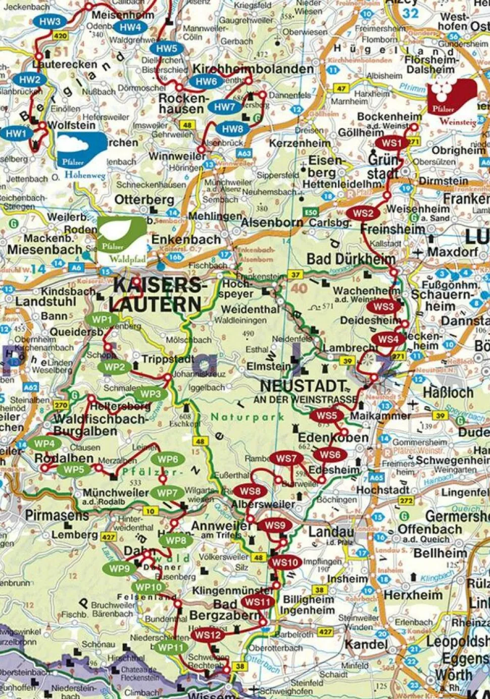 Rother Wandelgids Pfälzer Weinsteig
