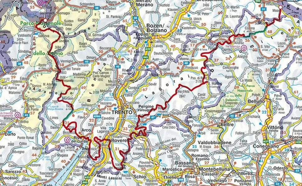 Rother Wandelgids Sentiero della Pace