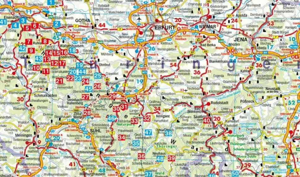 Rother Wandelgids Thüringen Mitte / Nord
