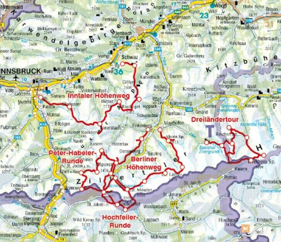 Rother Wandelgids Trekking im Zillertal