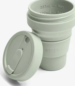 Stojo Junior Cup met rietje 250 ML sage