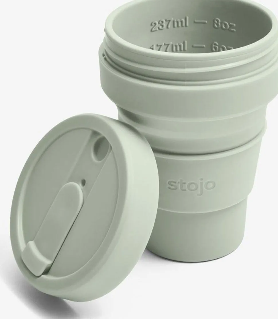 Stojo Junior Cup met rietje 250 ML sage