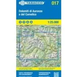 Tabacco Wandelkaart 017 Dolomiti di Auronzo