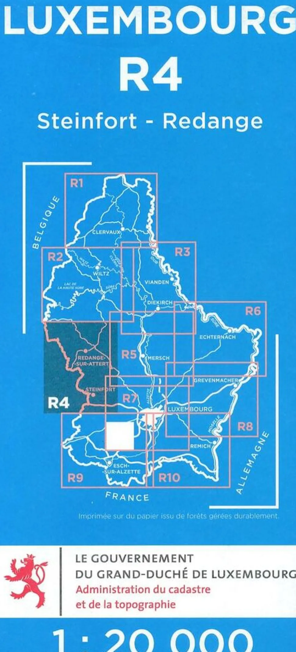 Topo Luxemburg Topografische kaart R4